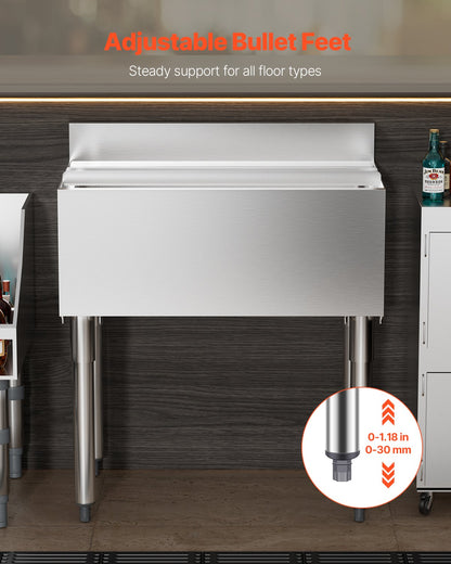 Commercial Ice Bin 78.4L Wonderful Ice Bin with Sliding Lid for Kitchen