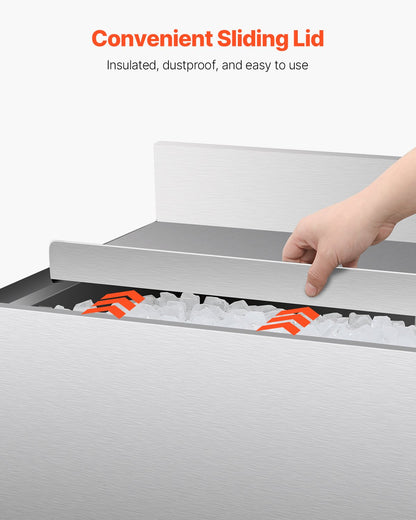 Commercial Ice Bin 78.4L Wonderful Ice Bin with Sliding Lid for Kitchen