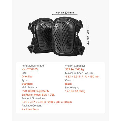 Knieschoner für die Arbeit Strapazierfähige Knieschoner aus weichem Schaumstoff und Gel | EU