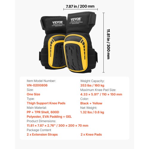 Knieschoner für die Arbeit Verlängerte Knieschoner Rutschfeste Schaumstoffunterlage | EU