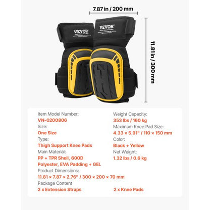 Knieschoner für die Arbeit Verlängerte Knieschoner Rutschfeste Schaumstoffunterlage | EU