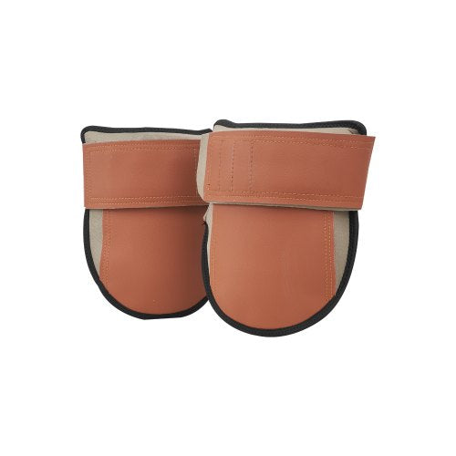 Knee Pads for Work, Durable Leather Construction Pads, Machine Washable Work Knee Pads, Easy to Wear and Take off, Extra Thick Knee Support for Gardening Flooring and Cleaning, Black and Brown