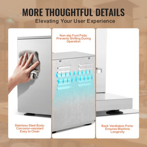 Milkshake Maker Machine 120W Elektrisk Milk Tea Shaker Rostfritt stål Kommersiell |  EU