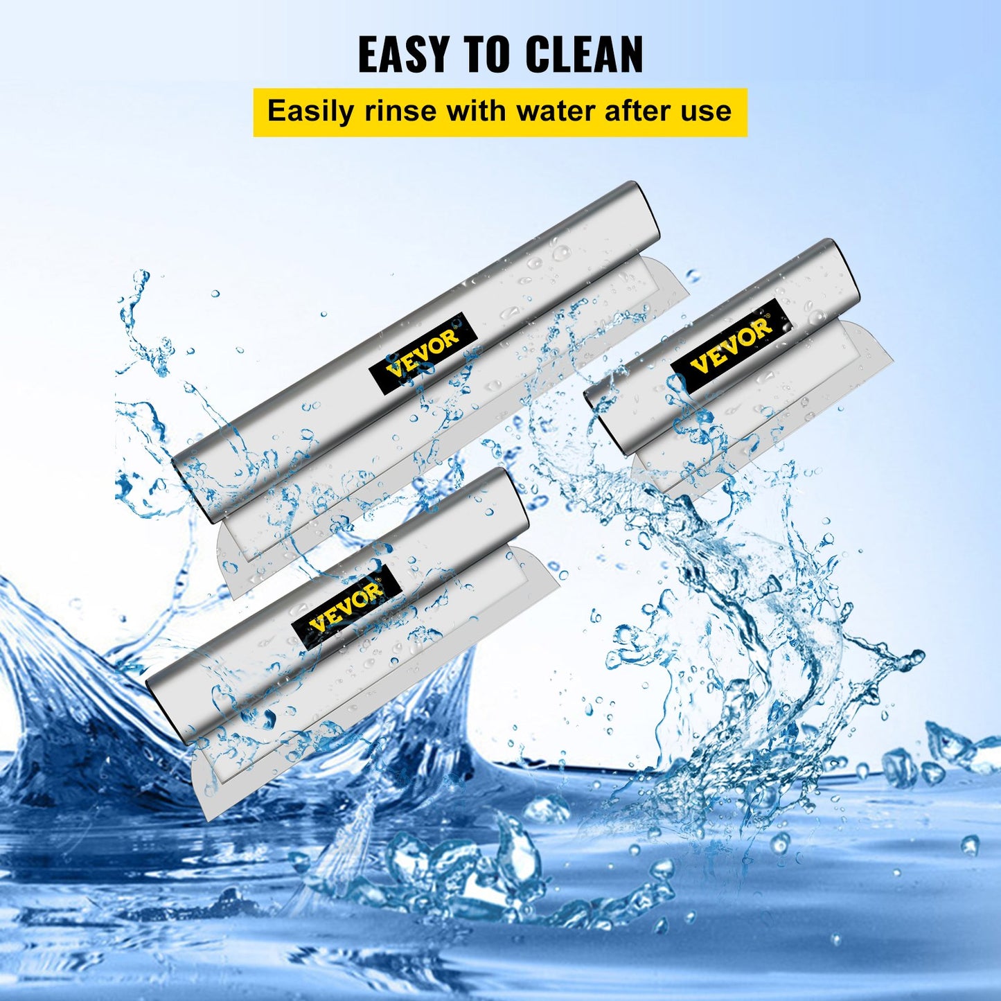 Skimming Blade Set,10\"+24\"+32\" Blades + 35\"-78\" Extension Handle，European Stainless Steel Construction Knife, Aluminum Blade Profile Smoothing Knockdown Spatula for Gyprock/Drywall/Wall-Boa