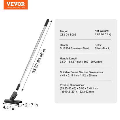 Gipsskimningskit, handtag + tillbehör för utjämningskniv för fixator, Professionella Skim Coat-verktyg för gipsskivor, Tork-/gipsskivor, för Gyprock / Wallboard / Gipsskivor (utan blad)