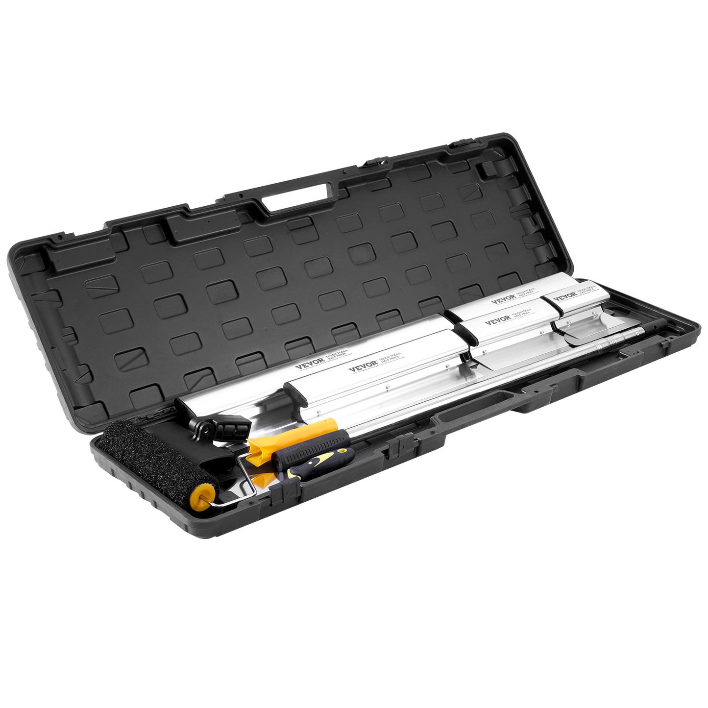 Gipsskimningsbladssats, 7/10/14/16/24 i skimningsblad + 34 - 81,6 tums förlängningshandtagsstång, kniv i rostfritt stål Professionella skimcoatverktyg, för gips/vägg/gipsskiva