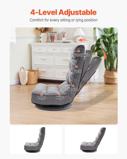 360° drehbarer Gaming-Stuhl mit 4 einstellbaren Positionen