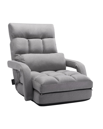 Floor Chair with 5 Adjustable Positions and Armrests Floor Gaming Chair