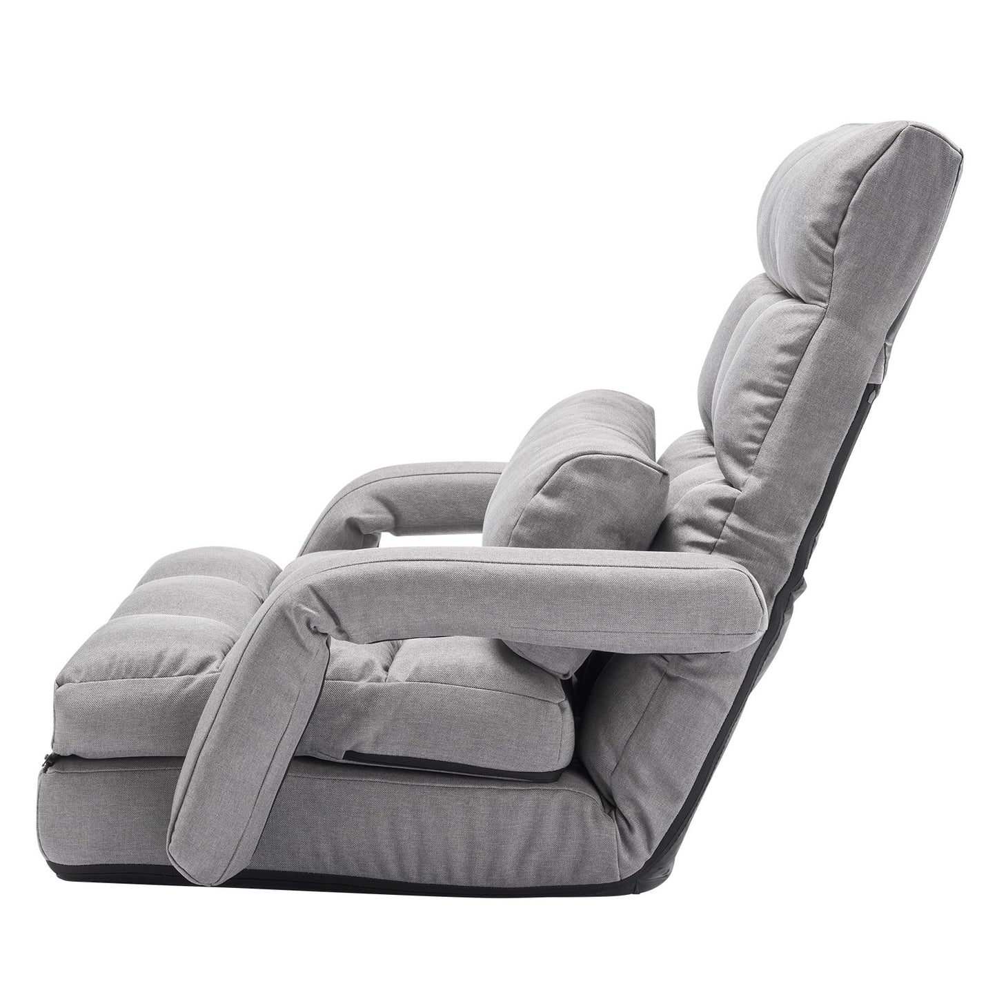 Floor Chair with 5 Adjustable Positions and Armrests Floor Gaming Chair