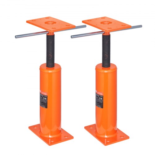 House Floor Jacks, 2 Pack, 12"-16" Height Range, 9700 lbs Max Load Capacity Per Unit, Adjustable Support Beam Basement Jack Post Pole for Leveling, Steel Telescoping Jack for Temporary Support