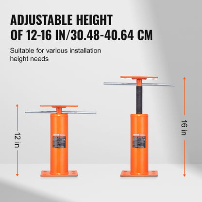 House Floor Jack, 12"-16" Height Range, 9700 lbs Max Load Capacity, Adjustable Support Beam Basement Jack Post Pole for Leveling, Lift Support Steel Telescoping Jack Post for Temporary Support