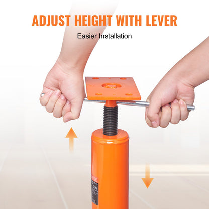 House Floor Jack, 12"-16" Height Range, 9700 lbs Max Load Capacity, Adjustable Support Beam Basement Jack Post Pole for Leveling, Lift Support Steel Telescoping Jack Post for Temporary Support