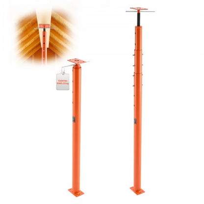 House Floor Jacks, 2 Pack 54-150 Inch Height Range, 11200 lbs Max Load Capacity, Adjustable Support Beam Basement Jack Post Pole for Leveling, Lift Steel Telescoping Post for Temporary Support
