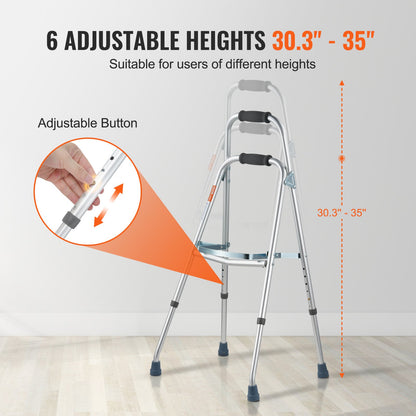 Folding Hemi Walker One Arm Mobility Walker for Senior &amp; Adjustable Height