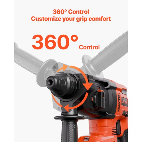 20 V SDS-Plus bürstenloser Akku-Bohrhammer-Satz, 1200 U/min, 4 Funktionen