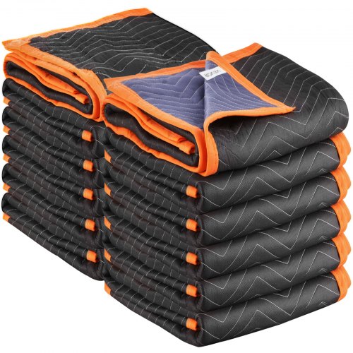 Flyttfiltar 12 st, 1829 x 1016 mm (14,5 kg/dz) Stora packfiltar med bomullsfyllning, kraftig non-woven vadderad flyttfilt för frakt, inslagning, skydd av möbler |  EU