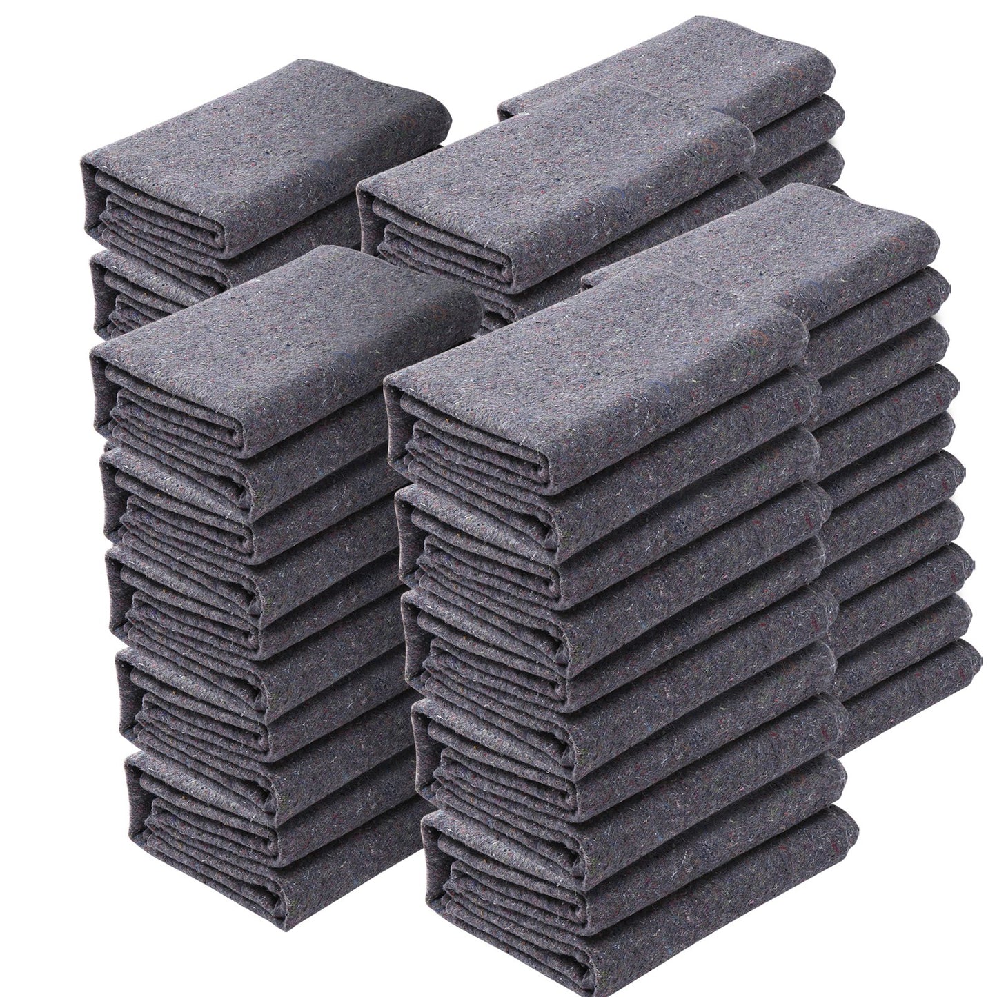 Moving Blankets, 72" x 54", 21 lbs/dz Weight, 24 Packs, Professional Recycled Cotton Blanket, Large Heavy Duty Moving Pads Perfect for Protecting Furniture, Floors, Appliances