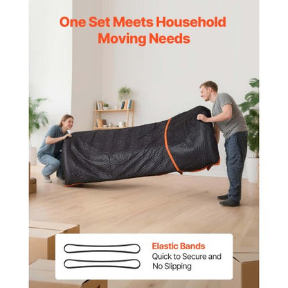 Flyttfiltar 6 st, 2032 x 1829 mm (15,9 kg/dz) Stora packfiltar med bomullsfyllning, kraftig non-woven vadderad flyttfilt för frakt, inslagning, skydd av möbler |  EU