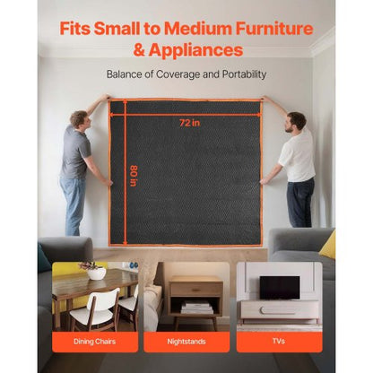 Flyttfiltar 6 st, 2032 x 1829 mm (15,9 kg/dz) Stora packfiltar med bomullsfyllning, kraftig non-woven vadderad flyttfilt för frakt, inslagning, skydd av möbler |  EU