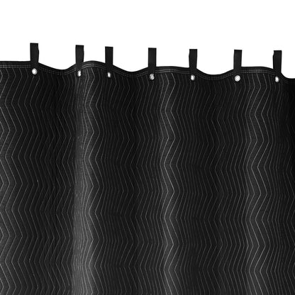 Schallschutzdecke, 244,8 x 203,2 cm, extragroße Studio-Schallschutzdecke mit Ösen, Lichtblocker für Türen, akustische Lärmschutzdecke, Studio-Schallabsorptionstuch, schwarz