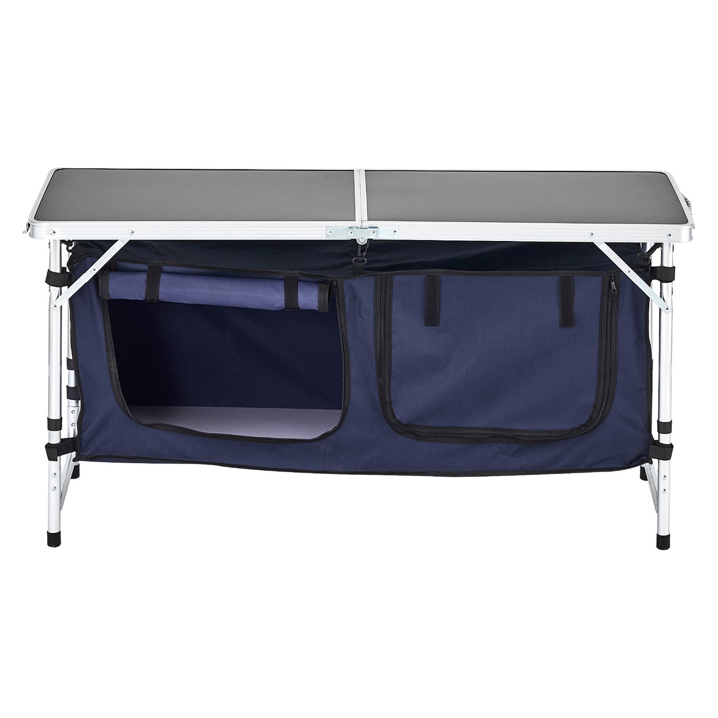 Camping Kitchen Table Foldable Portable Cook Station 3 Adjustable Heights