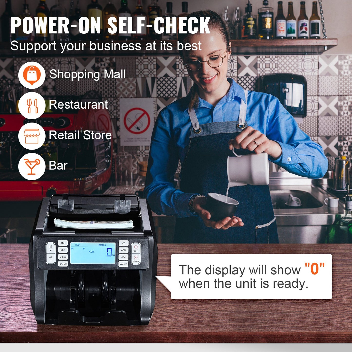 Geldzähler Maschine Banknotenzähler mit UV MG IR DD Falschgelderkennung