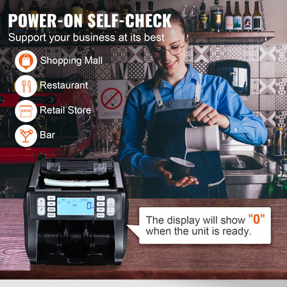 Geldzähler Maschine Banknotenzähler mit UV MG IR DD Falschgelderkennung