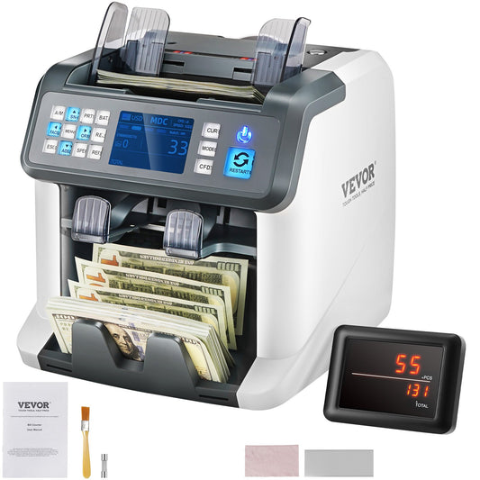 Money Counter Machine Bill Counter med 2CIS SN UV IR MG DD Multi Valuta