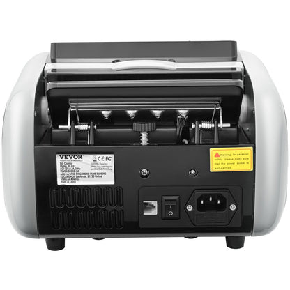 Money Counter Machine, Bill Counter with UV, MG, IR and DD Counterfeit Detection, USD & EUR Cash Counting Machine with Large LCD & External Display for Small Business