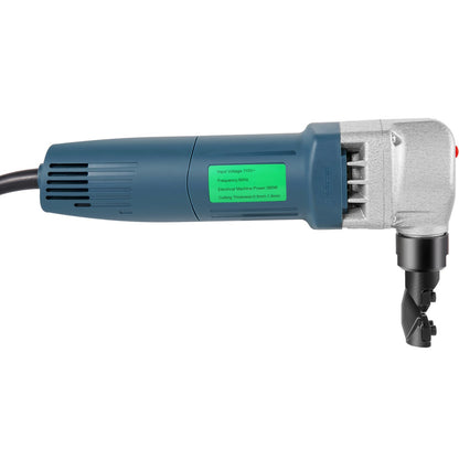 Electric Metal Nibbler 380W Nibbler Metal Cutter 1800RPM High Speed Rotor Metal Nibbler 220V with Replaceable Blades Storage Bag Sheet Metal Nibbler for Cutting Stainless Steel, Aluminum, Plastic