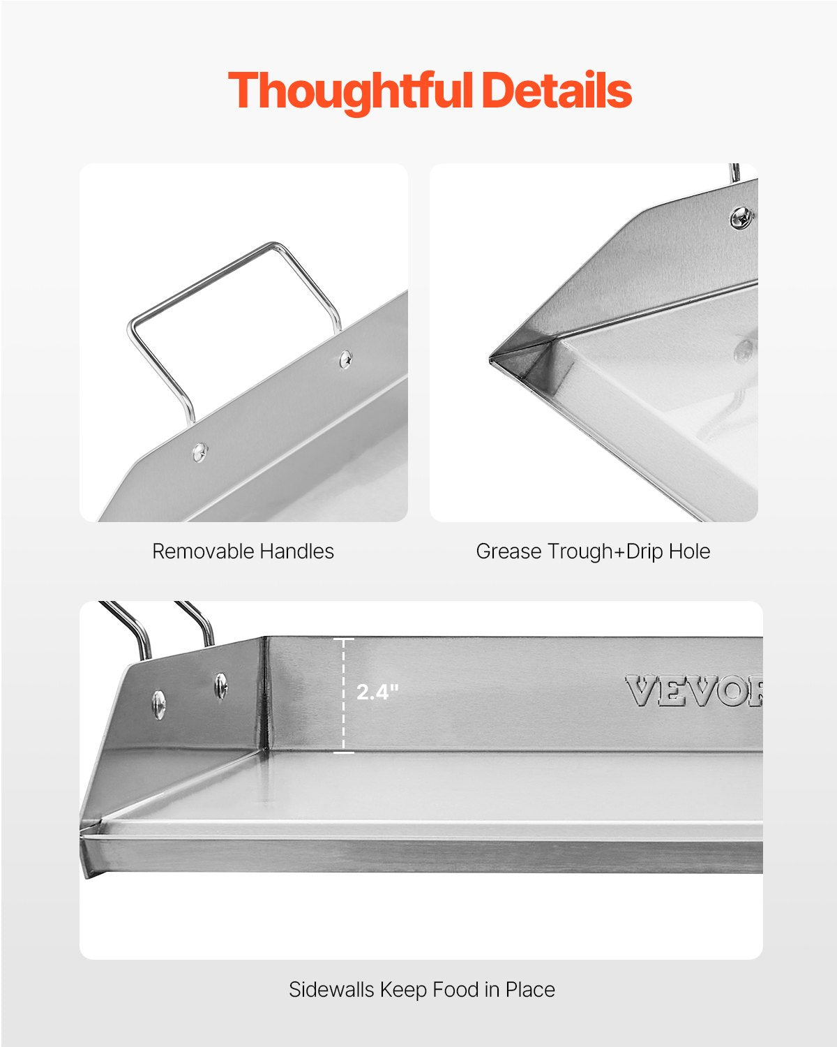 18x16 in Flache Edelstahl Barbecue Grill Universal BBQ Grill Pan Küchengeschirr