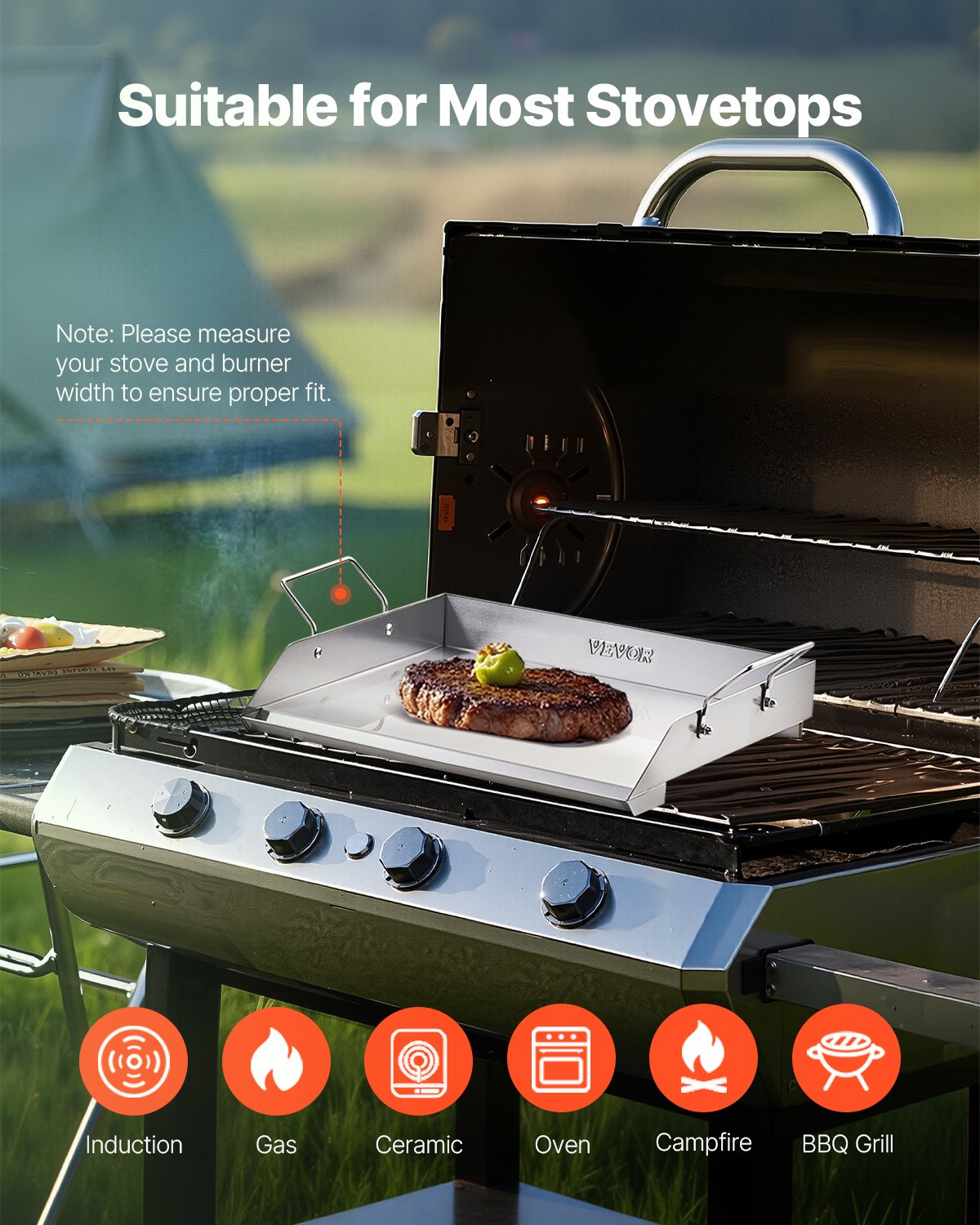 18x16 in Flache Edelstahl Barbecue Grill Universal BBQ Grill Pan Küchengeschirr