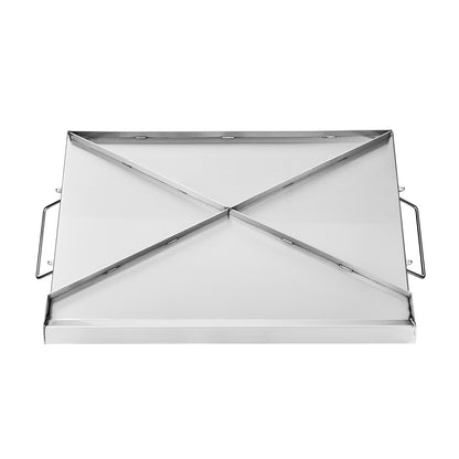 Stainless Steel Griddle, 23x16 inch Universal Flat Top Rectangular Plate, Gas Grill Griddle for BBQ Grill, Teppanyaki, Portable Family Cookware with Handle, for Camping Tailgating Party