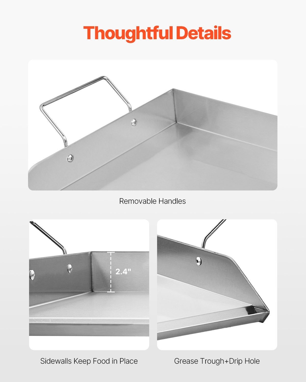 32x16 in Edelstahl Flache Grill Platte Universal BBQ Grill Pan Küche Utensilien