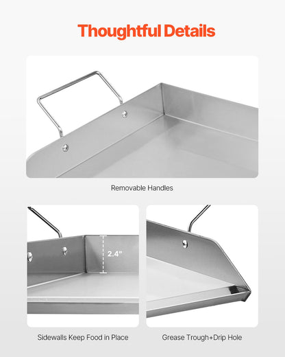 32x16 in Edelstahl Flache Grill Platte Universal BBQ Grill Pan Küche Utensilien