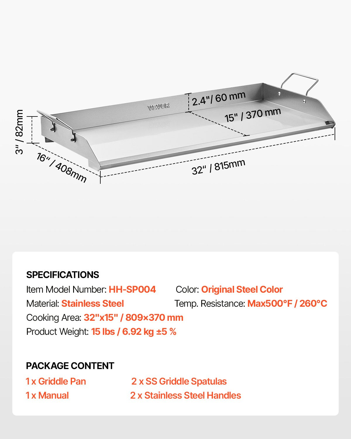 32x16 in Edelstahl Flache Grill Platte Universal BBQ Grill Pan Küche Utensilien