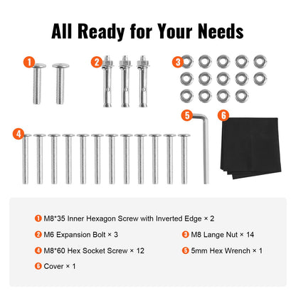 8.5 FT Outdoor Firewood Rack with Lid, 102x14.2x46.1 Inch, Heavy Duty Firewood Holder &amp; 600D Oxford Waterproof Lid for Fireplace, Patio, Indoor/Outdoor Log Storage Rack for 1/2 Cord of Firewood