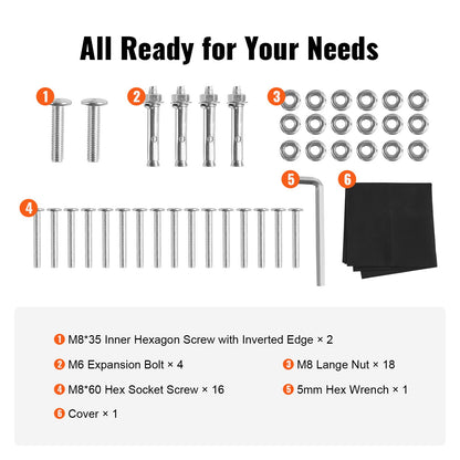 12.7 FT Outdoor Firewood Rack with Lid, 152x14.2x46.1 Inch, Heavy Duty Firewood Holder &amp; 600D Oxford Waterproof Lid for Fireplace, Patio, Indoor/Outdoor Log Storage Rack for 3/4 Cord Firewood