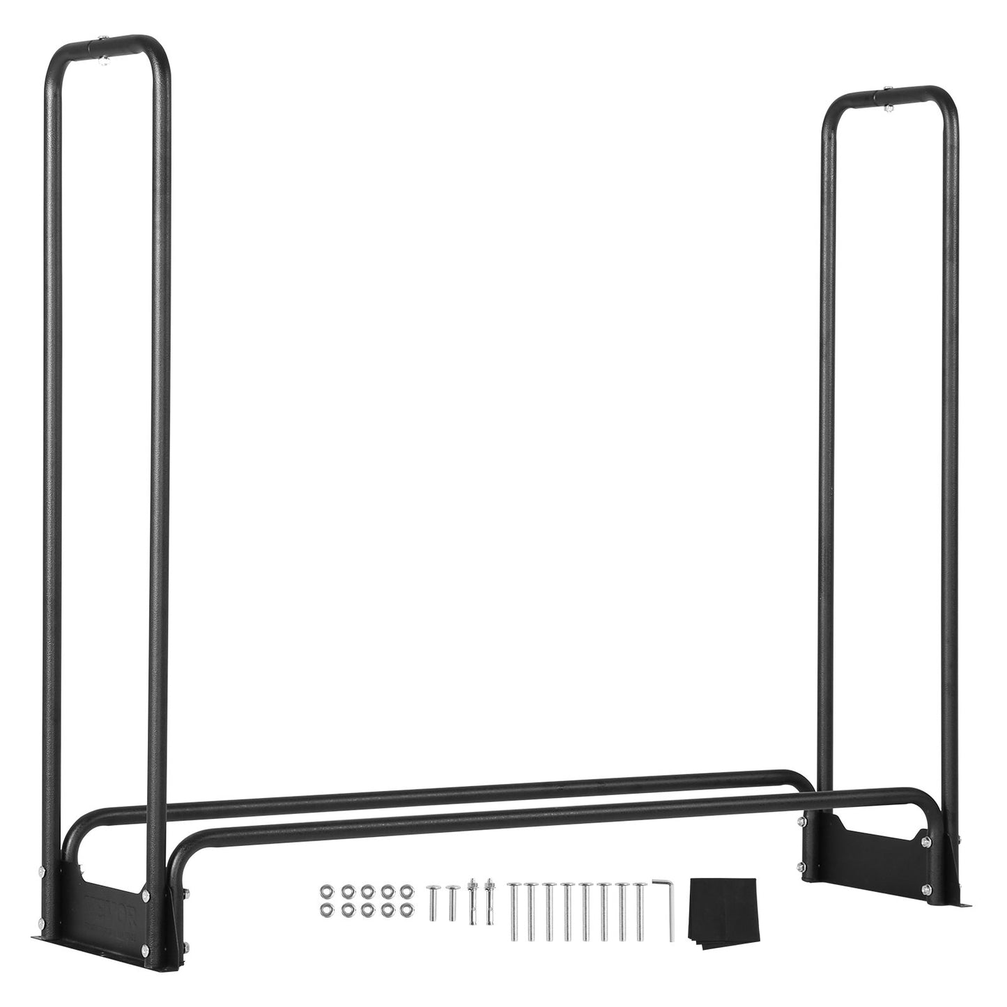 4.3 FT Outdoor Firewood Rack with Lid, 52x14.2x46.1 Inch, Heavy Duty Firewood Holder &amp; 600D Oxford Waterproof Lid for Fireplace, Patio, Indoor/Outdoor Log Storage Rack for 1/4 Cord Firewood