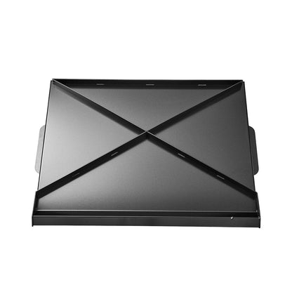 Carbon Steel Griddle, 22x16 inch Universal Flat Top Rectangular Plate, Gas Grill Griddle for BBQ Grill, Teppanyaki, Portable Family Cookware, for Camping Tailgating Party, Black