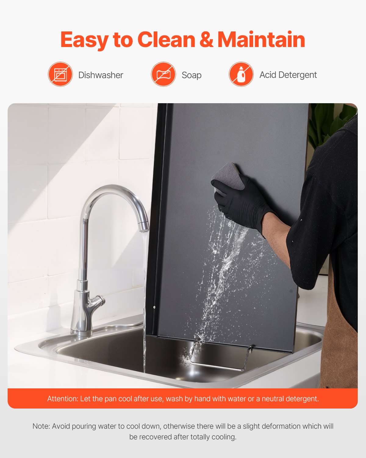 24x16 in Flat Top Griddle Carbon Steel Universal BBQ Grill Pan Kochgeschirr