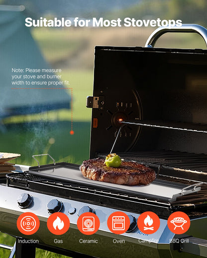 32x14 in Flat Top Griddle Carbon Steel Universal BBQ Grill Pan Kochgeschirr