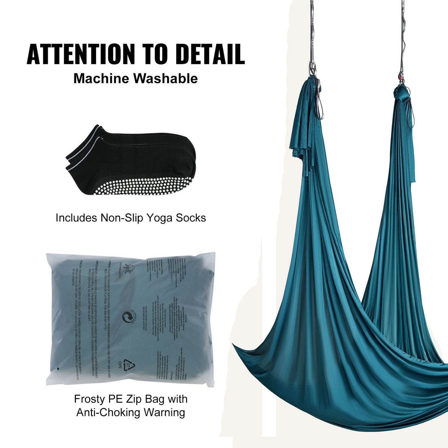 Aerial Silk &amp; Yoga-Schaukel, 11 Yards, Aerial-Yoga-Hängematten-Set mit 100 g/m² Nylongewebe, komplette Takelage-Hardware und einfache Installationsanleitung, Anti-Schwerkraft-Fliegen für Fitness-Bodybuilding aller Niveaus, Grün