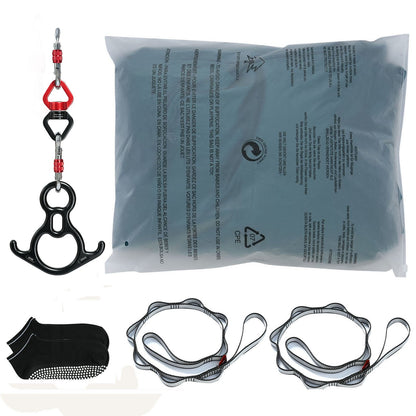 Aerial Silk &amp; Yoga-Schaukel, 11 Yards, Aerial-Yoga-Hängematten-Set mit 100 g/m² Nylongewebe, komplette Takelage-Hardware und einfache Installationsanleitung, Anti-Schwerkraft-Fliegen für Fitness-Bodybuilding aller Niveaus, Grün