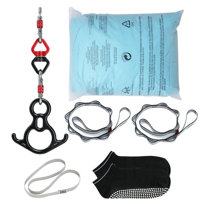 Aerial Silk &amp; Yoga-Schaukel, 11 Yards, Aerial-Yoga-Hängematten-Set mit 100 g/m² Nylongewebe, kompletter Takelage-Hardware und einfacher Installationsanleitung, Anti-Schwerkraft-Fliegen für Fitness-Bodybuilding aller Niveaus, Blau