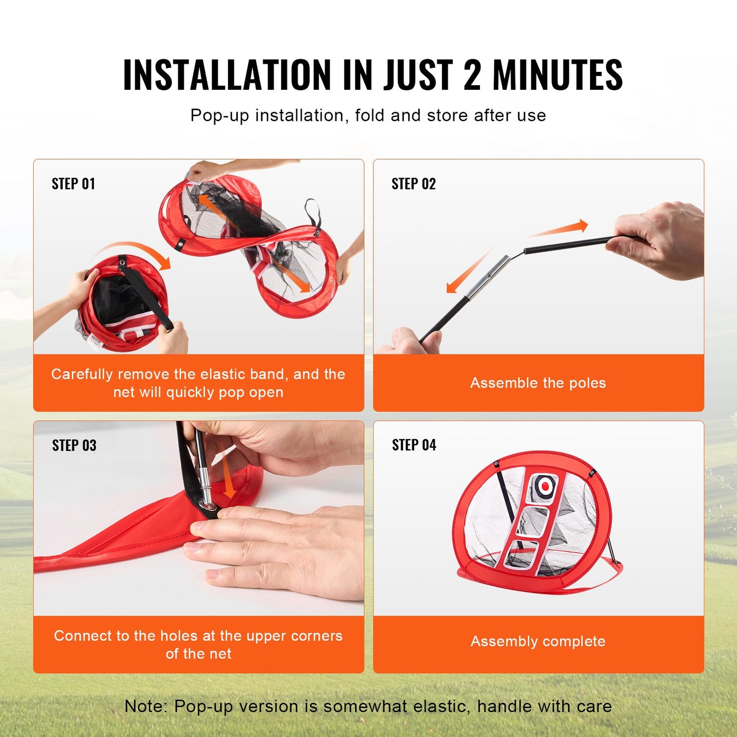 Golf Chipping Net, Pop Up Golf Practice Net, Portable Indoor Outdoor Home Golf Hitting Aid Net with Target and Carrying Bag, for Backyard Driving Training Swing, Gift for Men, Golf Lovers, Red