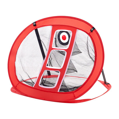 Golf Chipping Net, Pop Up Golf Practice Net, Portable Indoor Outdoor Home Golf Hitting Aid Net with Target and Carrying Bag, for Backyard Driving Training Swing, Gift for Men, Golf Lovers, Red