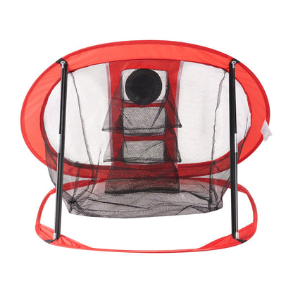 Golf Chipping Net, Pop Up Golf Practice Net, Portable Indoor Outdoor Home Golf Hitting Aid Net with Target and Carrying Bag, for Backyard Driving Training Swing, Gift for Men, Golf Lovers, Red