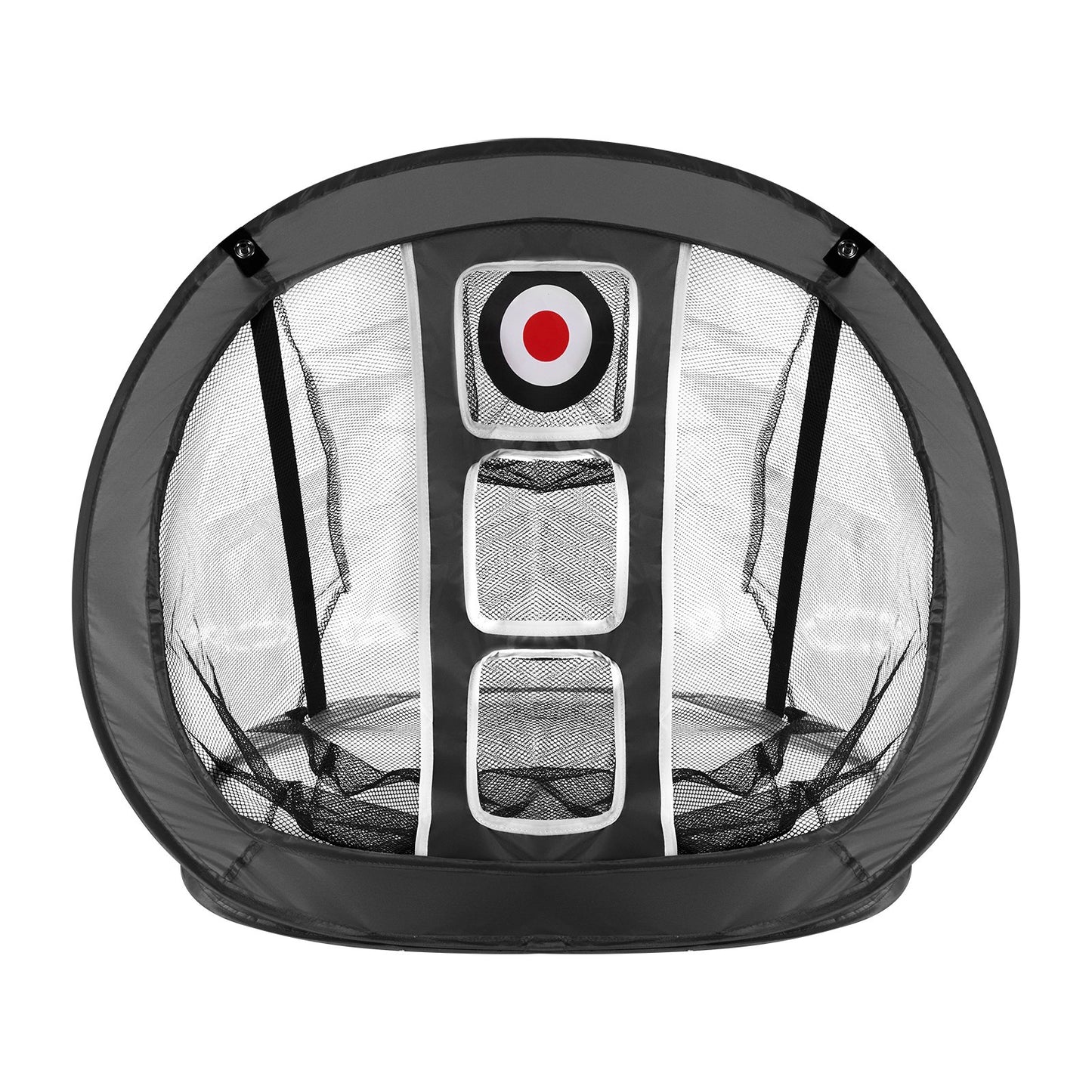 Golfchip-Netz, Pop-Up-Golf-Trainingsnetz, tragbares Golf-Schlaghilfenetz für drinnen und draußen mit Zielscheibe/Matte/Bällen/T-Shirt/Tragetasche, für den Trainingsschwung auf der Driving Range im Hinterhof, Geschenk für Männer, Schwarz