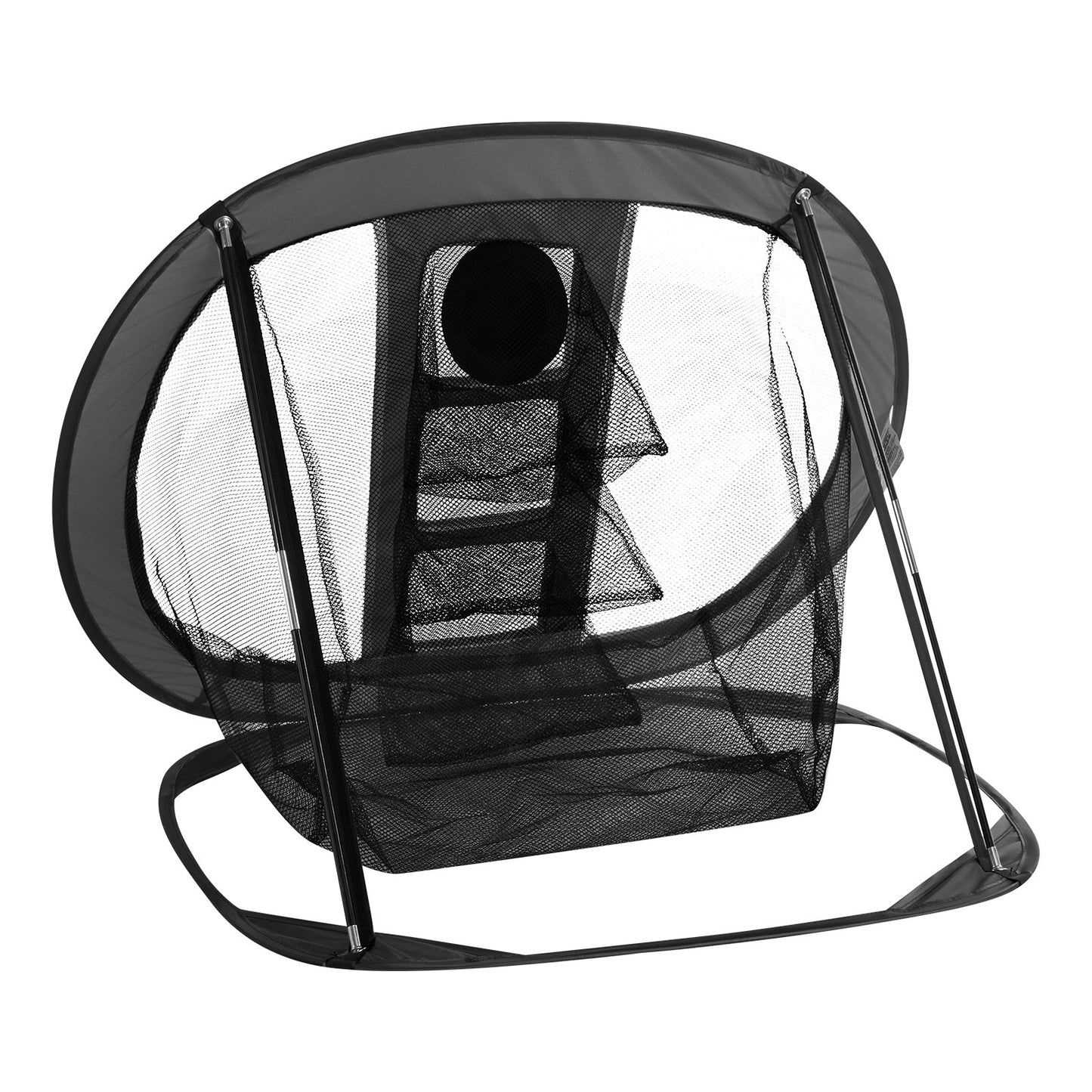 Golfchip-Netz, Pop-Up-Golf-Trainingsnetz, tragbares Golf-Schlaghilfenetz für drinnen und draußen mit Zielscheibe/Matte/Bällen/T-Shirt/Tragetasche, für den Trainingsschwung auf der Driving Range im Hinterhof, Geschenk für Männer, Schwarz